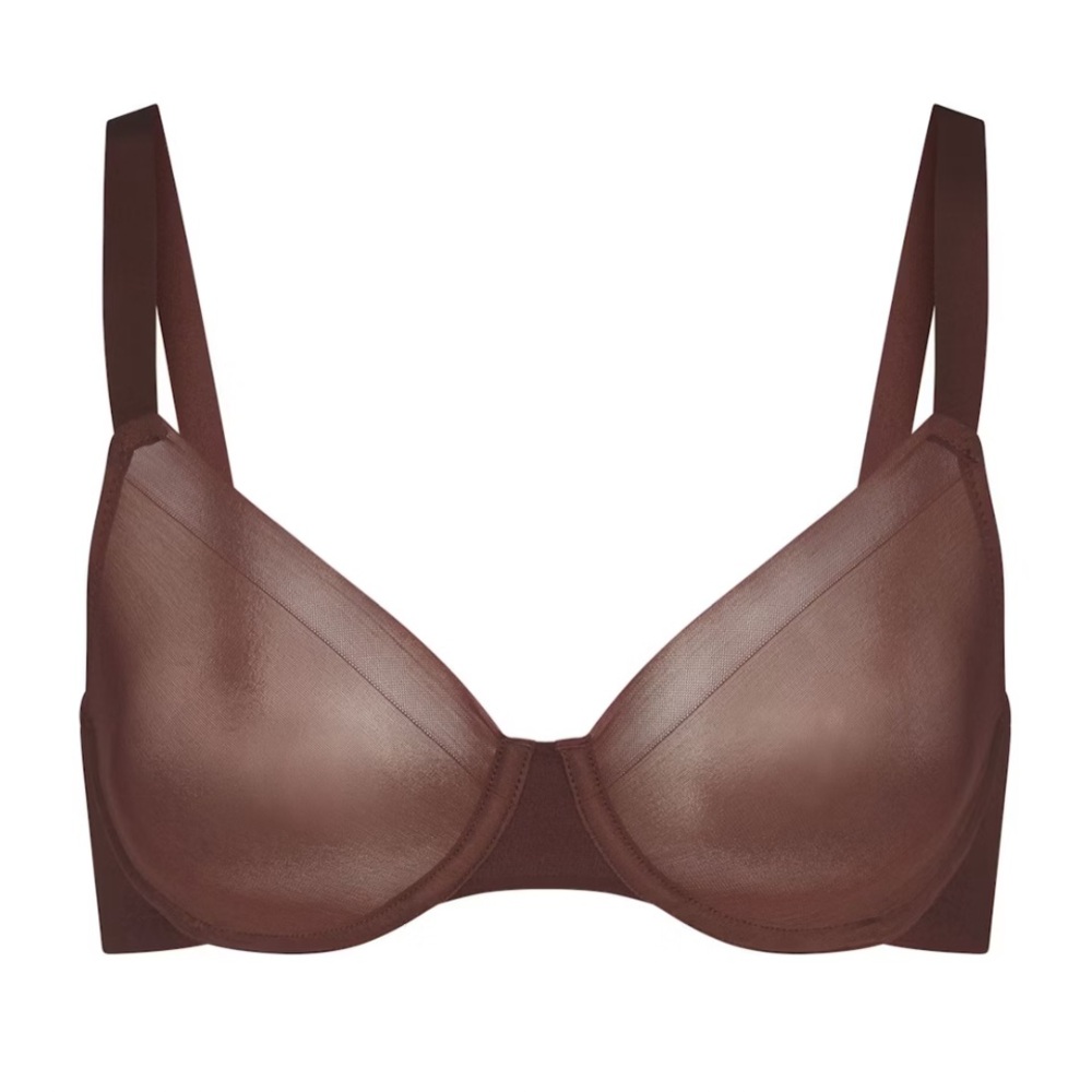 SKIMS NO SHOW UNLINED DEMI BRA in Cocoa 40D